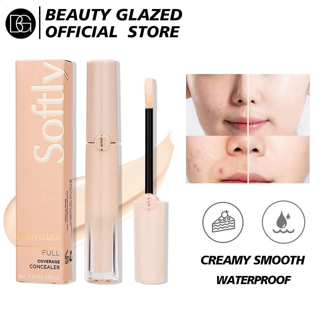 Beautiful glass waterproof concealer lasting smooth full coverage matte natural liquid concealer 240829