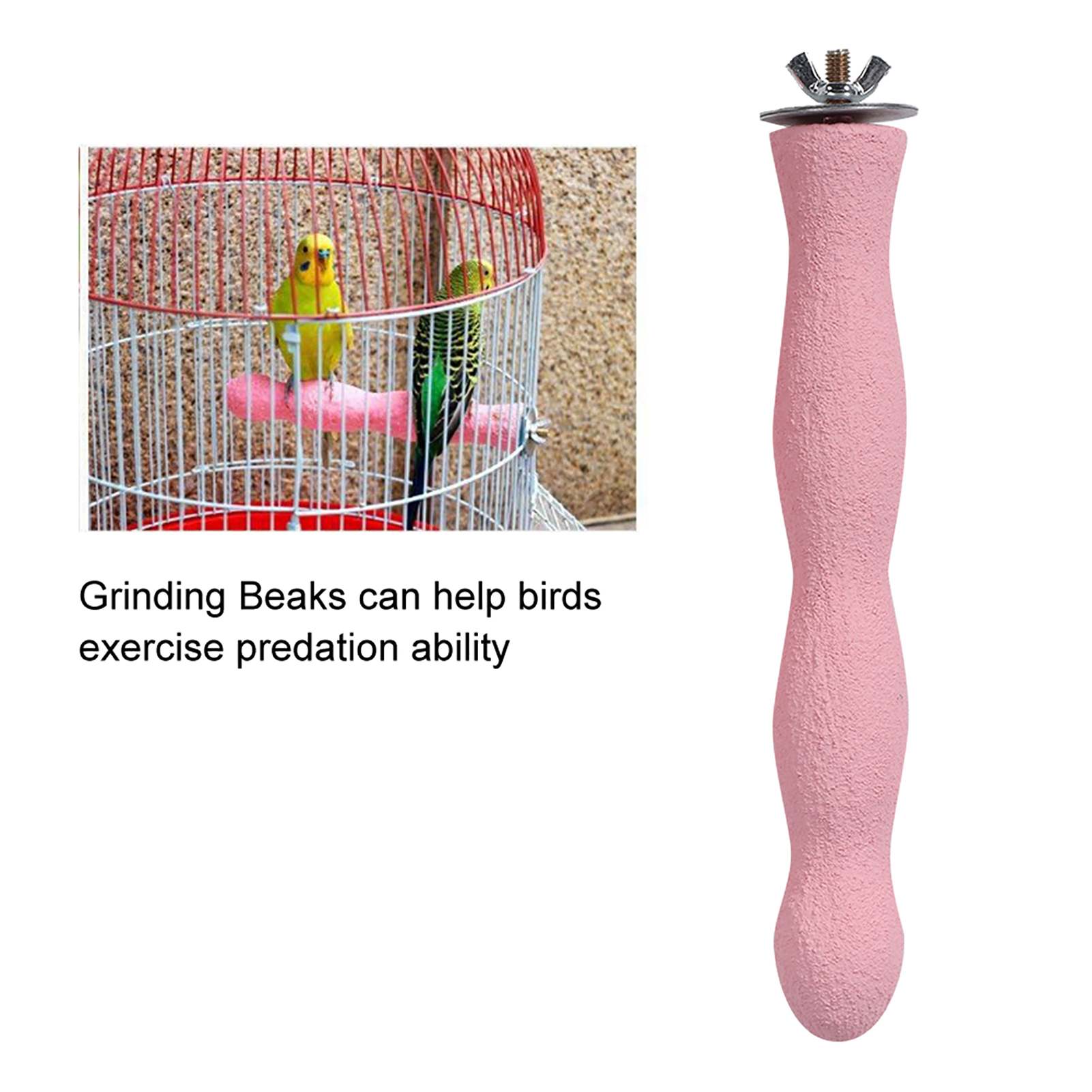 Bird Claw And Beak Grinding Bar Standing Stick Cage Parrot Toy Scrub Station Rod