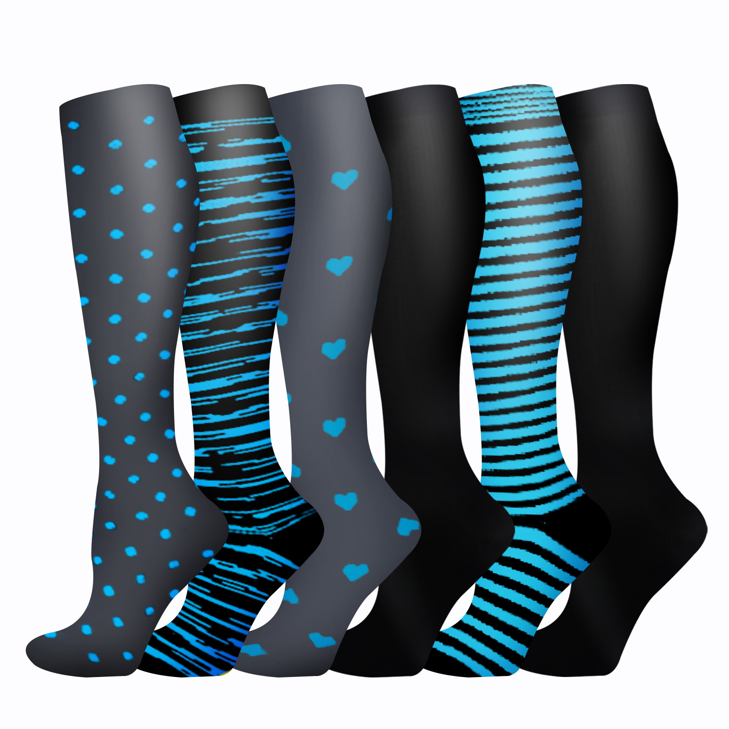 Pressure stretch shaping leg calf cycling men's and women's sports muscle socks