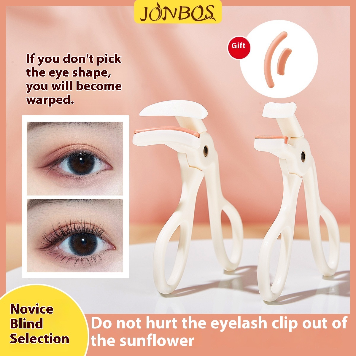 Jonbos's Innovative Curved Single Clip Eyelash Curler Compact & Powerful Lift Technique