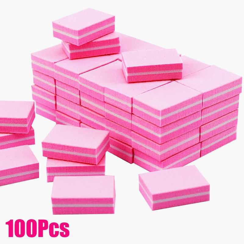 10-100Pc double-sided mini buffering sanding machine block nail art buffering polishing machine processing nail care tools nail files W240829