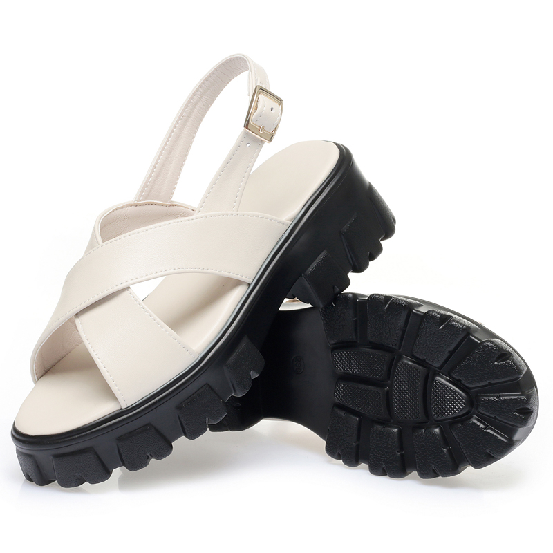 AIYUQI Women Sandals Roman 2024 Summer New Real Leather Ladies Sandals Large Size Platform Fashion Sandals Girl