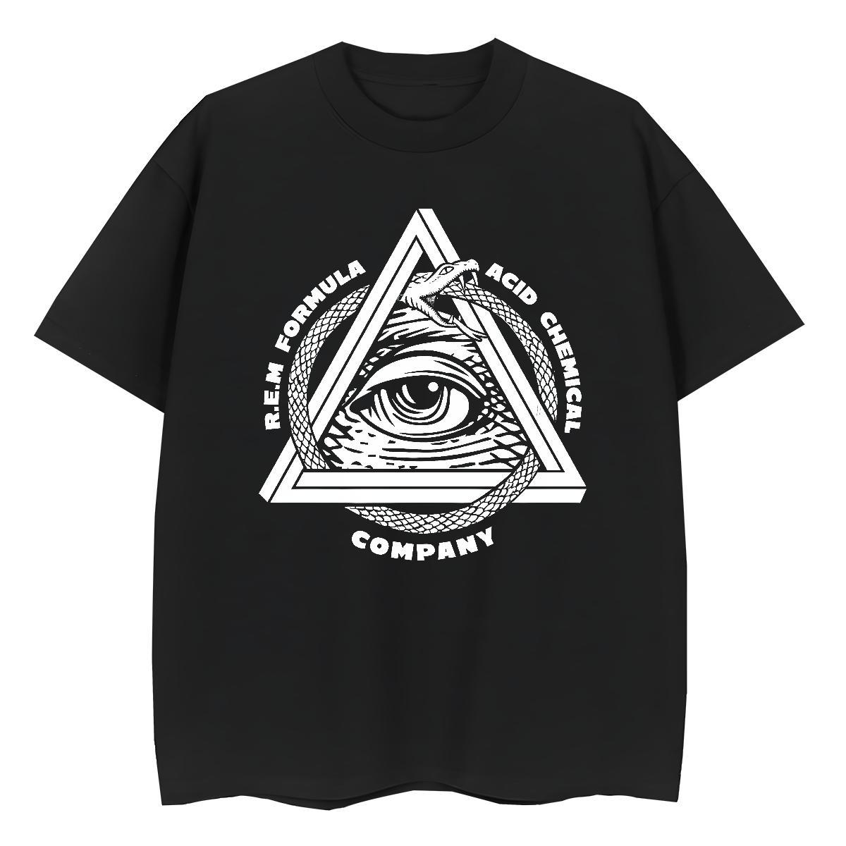 Popular T Shirts Men 230g Cotton eye of the devil Beach Anime O-Neck Short Sleeve Tshirts Designer Clothings
