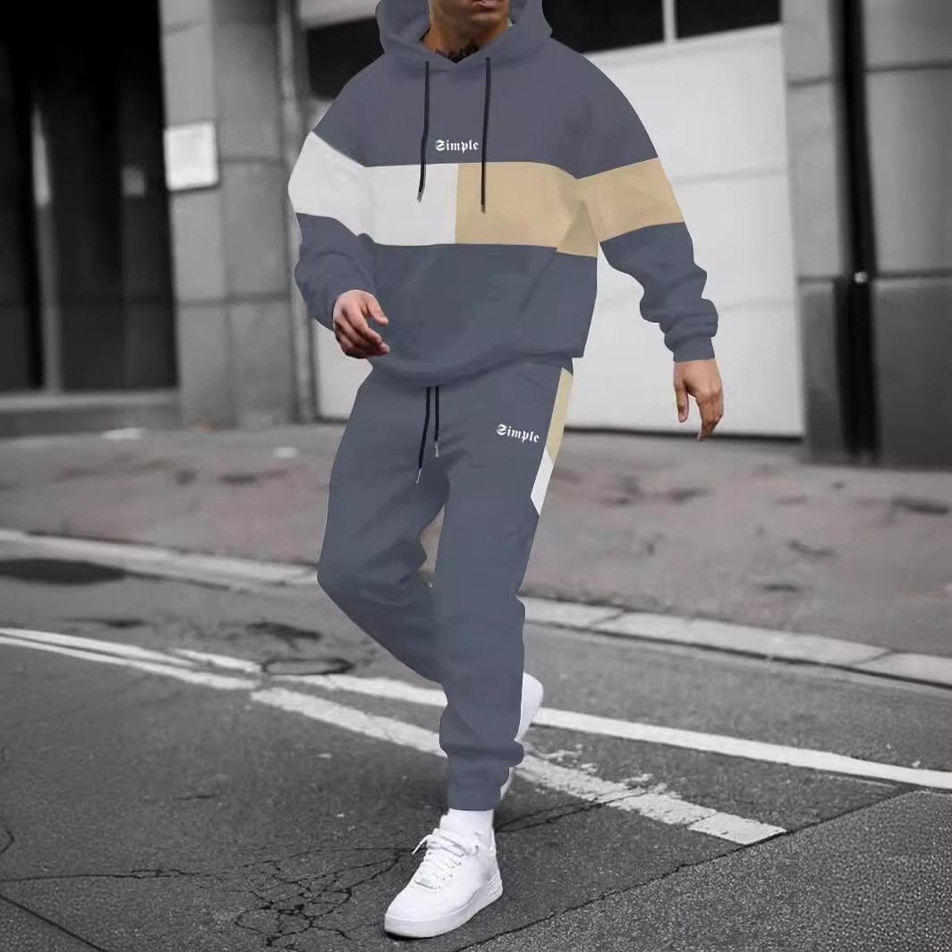 NIBESSER Casual Streetwear Men Set Fashion 3D Print Pleated Sweatshirt Pants Suit Autumn Plus Size Jacket Trousers Tracksuit 3XL