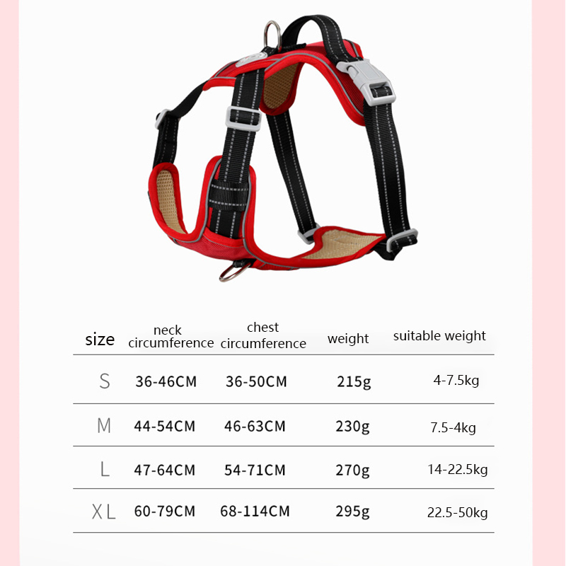 Vest-style Pet Harness,blast Proof Nylon Reflective Dog Harness with Control Handles for Medium To Large Dogs Training & Running