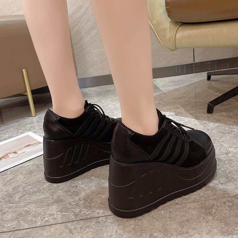 Big 35-43 Size Black Design Female Goth Platform Fashion Cosplay Wedges High Heels Women's New Pumps Street Sneaker Shoes Woman 14f9 7277