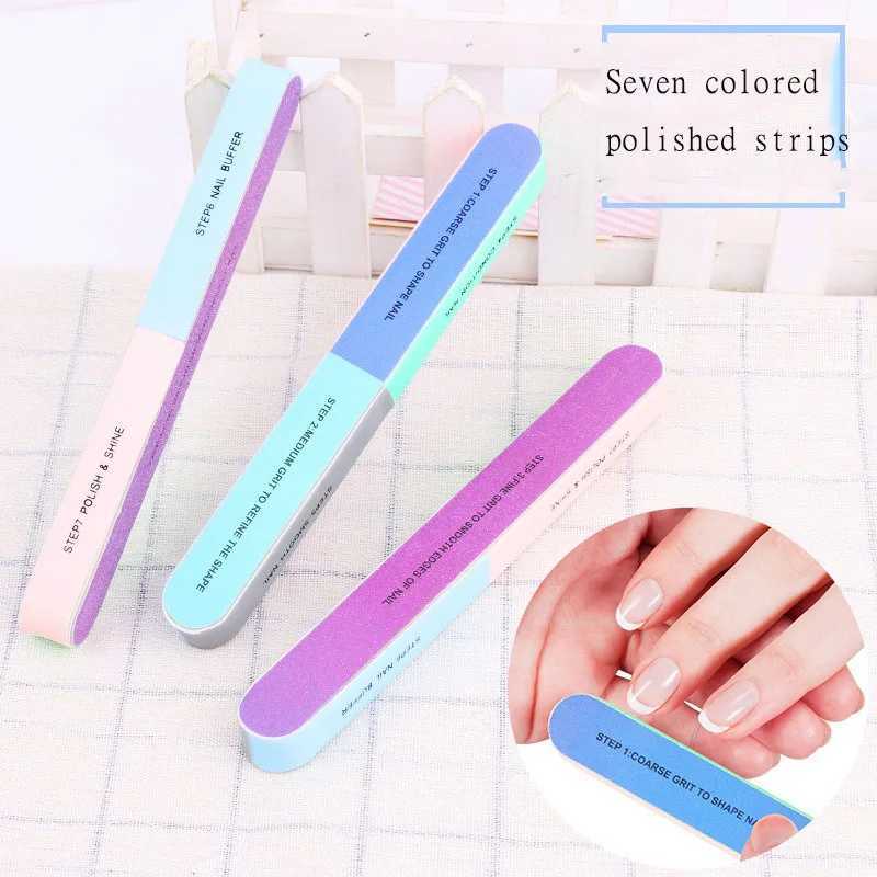 New nail art sanding file nail polish buffer block ergonomic tool sand surface sponge nail file accessories Pk08 W240829