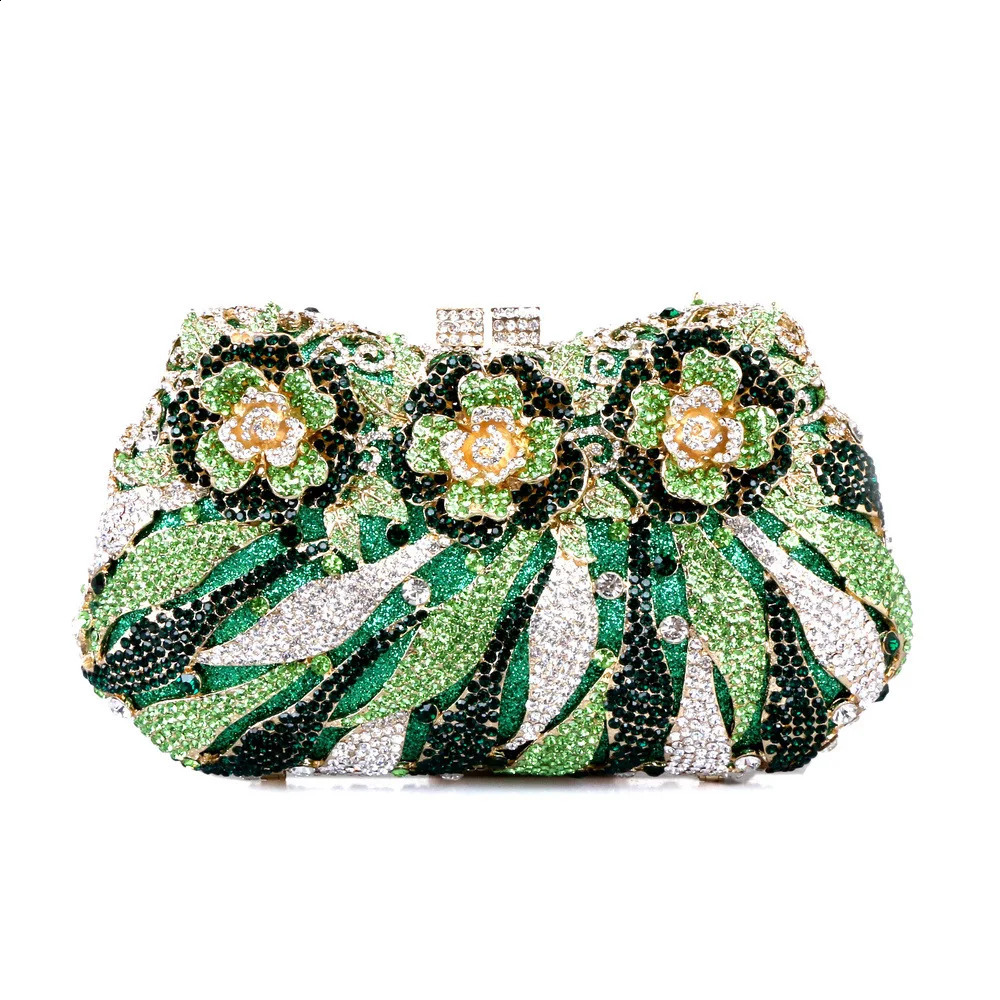 XIYUAN Flower est Rhinestone Gold Sliver Purple Evening Bags Female Wedding Party Gift With Diamonds Shining Clutch Bag 240830