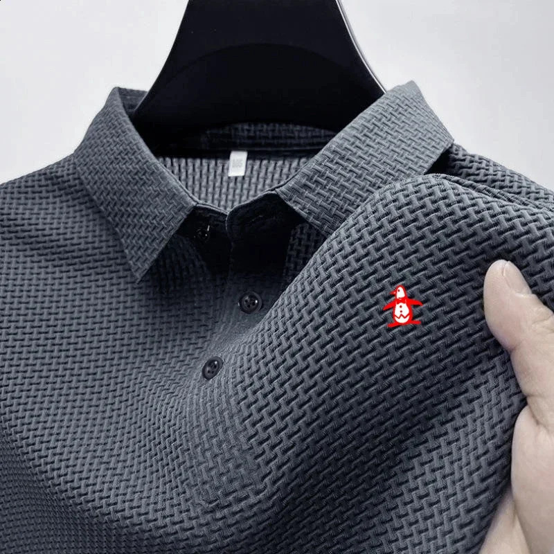 High Quality Summer Men Cool Polo Shirt Short Sleeved Tops Tshirt Mens Fashion Casual Golf Clothing 240829