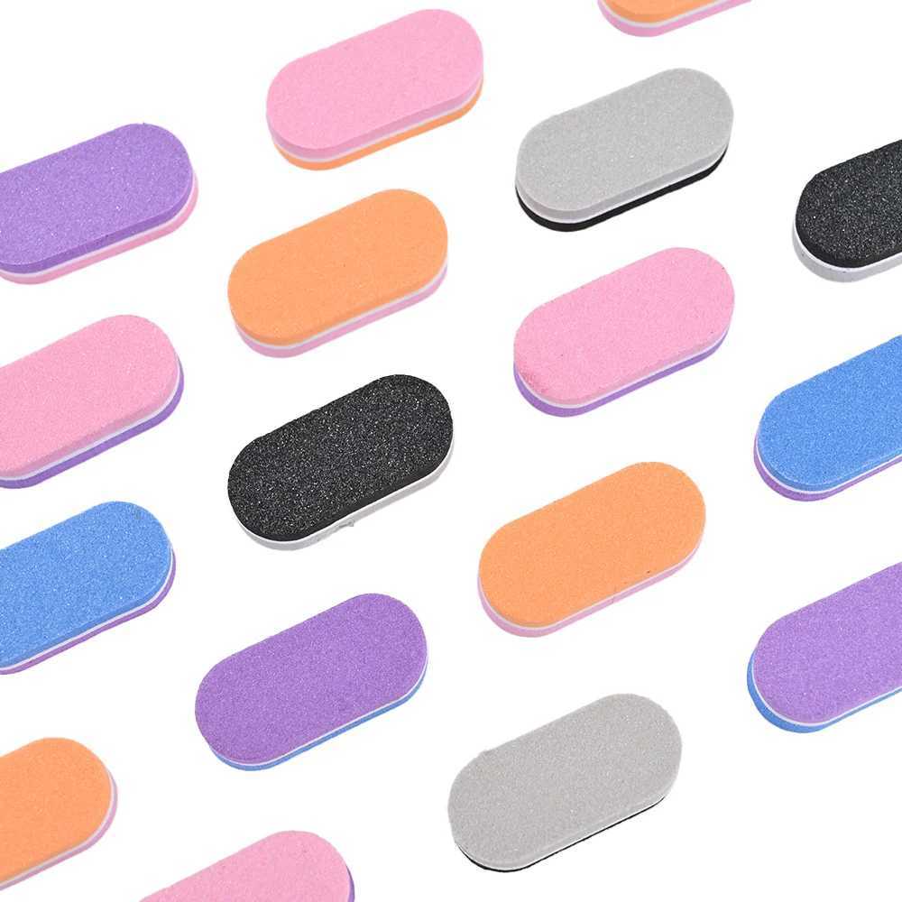20/40 pieces of mini nail file blocks with 100/180 grit sponge buffer solution used for double-sided DIY salon processing tools of acrylic nail buffer