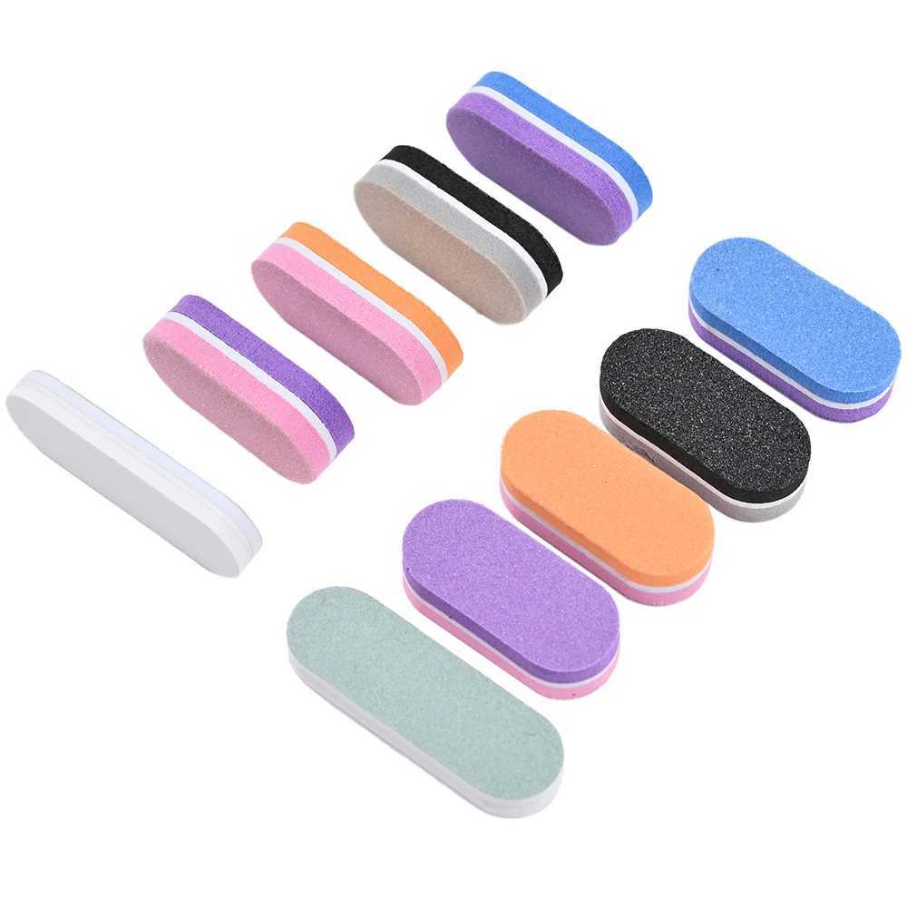 20/40 pieces of mini nail file blocks with 100/180 grit sponge buffer solution used for double-sided DIY salon processing tools of acrylic nail buffer