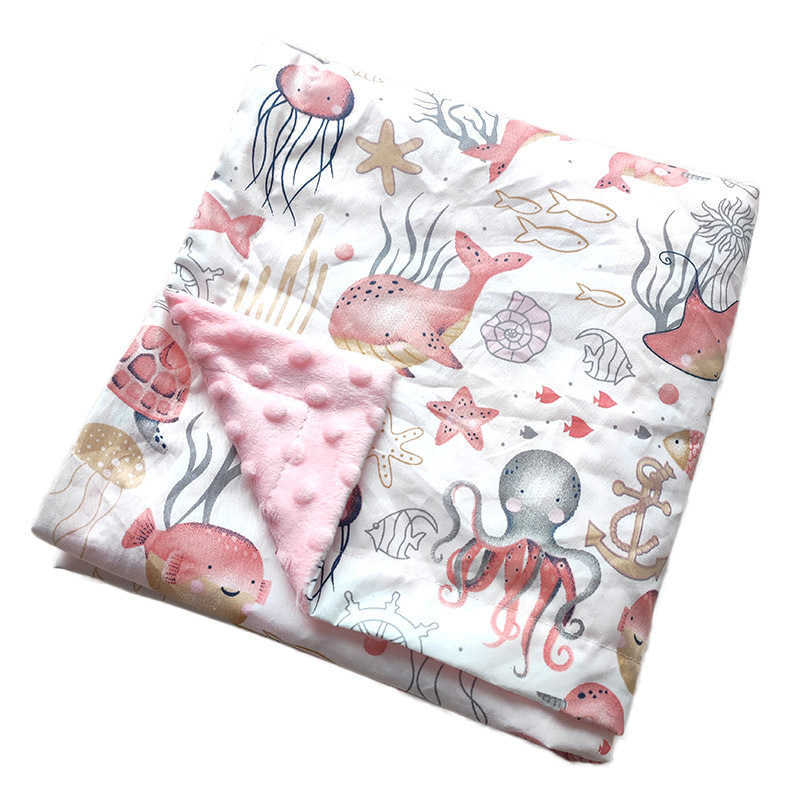Blankets Swaddg New Cartoon Bean Spring/Summer Super Soft Baby Cover Blanket Childrens Summer Air Conditioning Quilt S248309