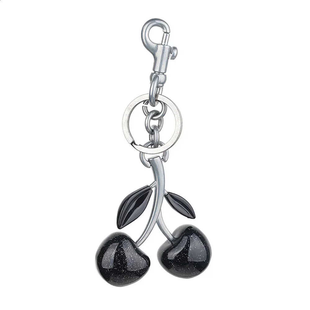 Red Cherry Bag Pendant Keychain Charm for Womens Handbag Internet Crystal HighGrade Accessories 240829 - view 7
