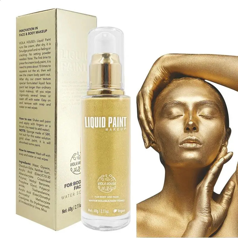 Golden painting wand can be mixed with full body painting wand sweat resistant and waterproof body painting makeup wand used for Halloween role-playin