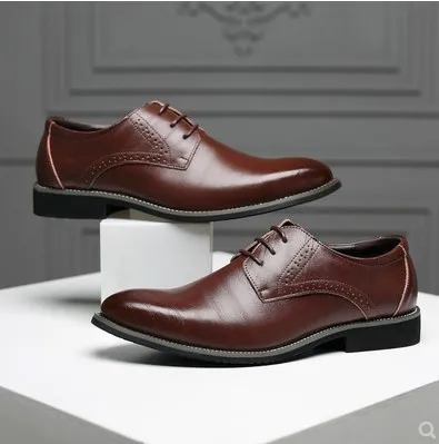 Zapatos Hombre Plus Size Men Leather Shoes Casual Shoes High Quality Luxury Business Dress All-Match Wedding Man