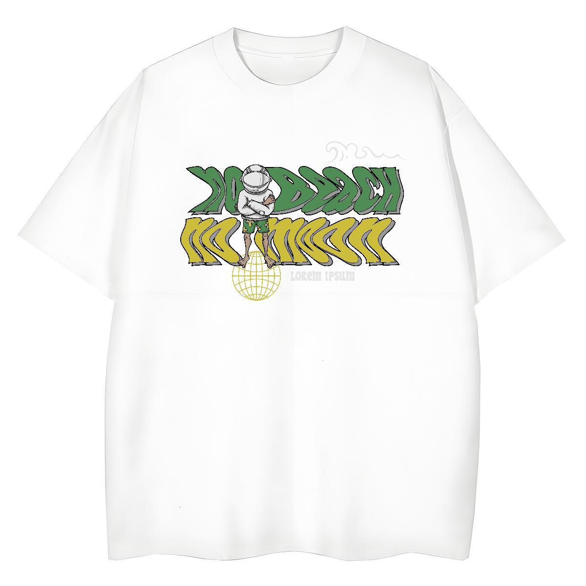 Unisex Woman Tshirt 230g Pure Cotton cosmonaut Sports Casual Womens T Shirts Short Sleeve O-Neck DIY Anime Printed Tees