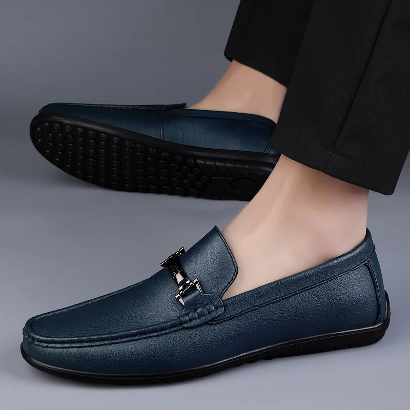 Luxury Brand Men's Shoes Genuine leather Formal Casual shoes New Men Dress High-Quality Loafers Driving Shoes Mocassins 2024