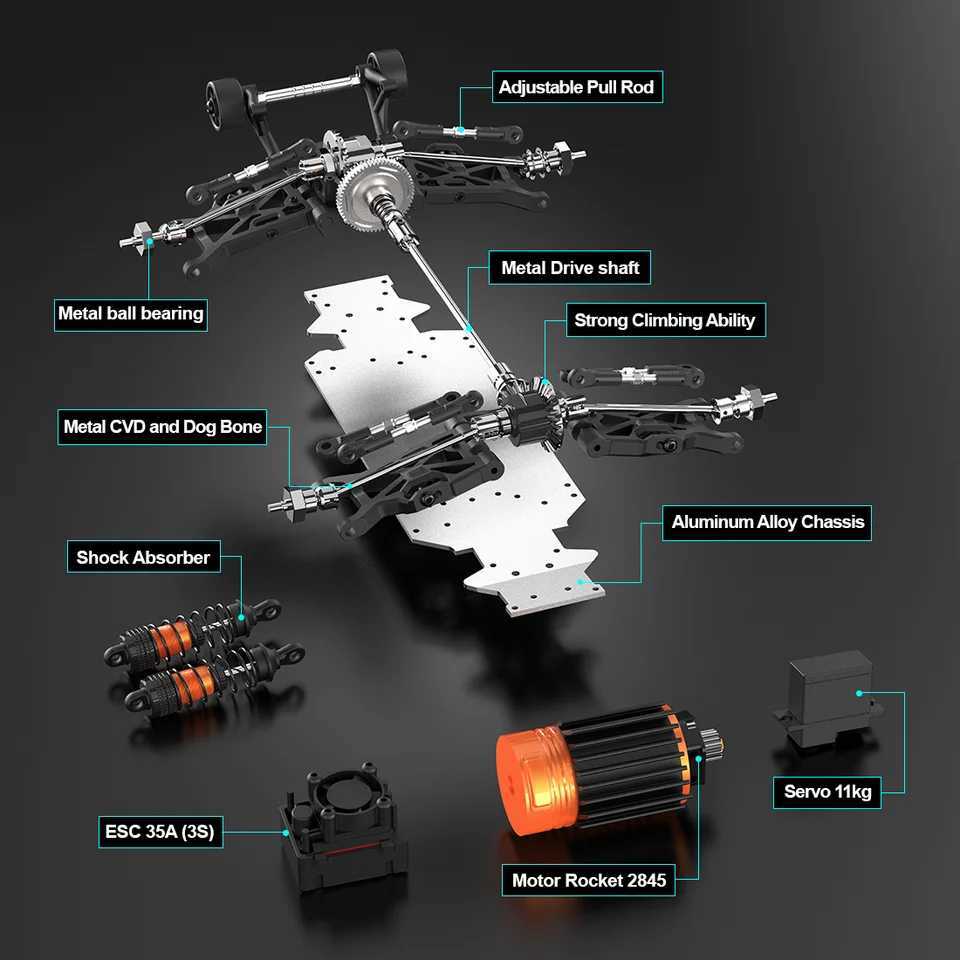 80km/h JSI PT14R MT14R 1/14 RC car 4WD brushless motor 2.4G remote control racing car 3S 35C high-speed off-road RC truck W240829
