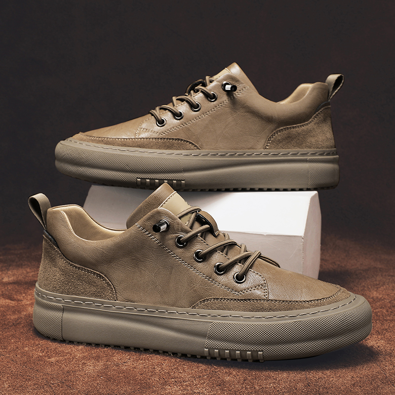 Brand Italian Genuine New Leather Casual Thick Soles Wear-resistant Oxford Men's Height Increasing British Shoes 549d
