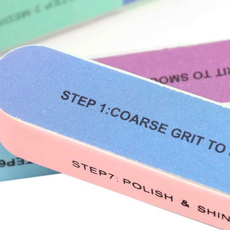 New nail art sanding file nail polish buffer block ergonomic tool sand surface sponge nail file accessories Pk08 W240829