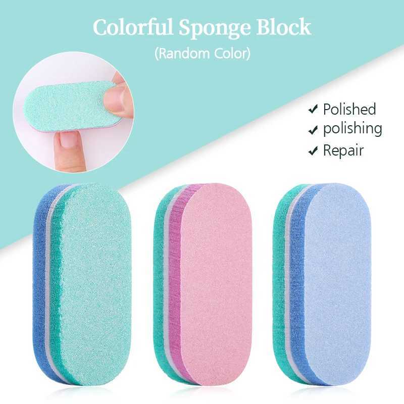 5/10/20 mini nail sponge file buffer block buffer sanding nail file pedicure tool for gel polishing machine nail accessories W240829