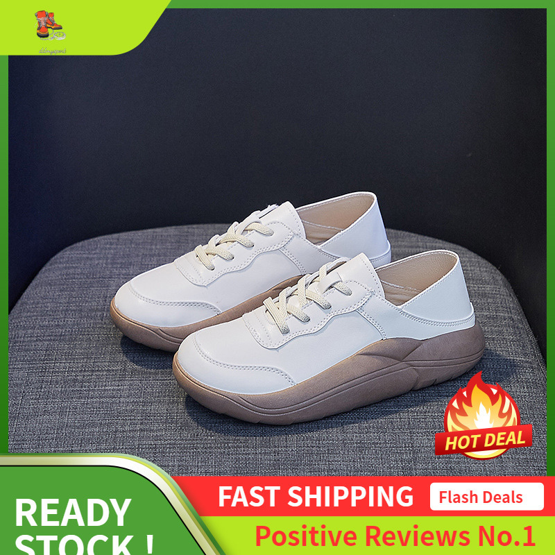 Ddmysports Spring New Korean Edition Little White Ins Students Casual Street Photography Shoes For Women Thick Soled Eight Increasing S OUTDOOR