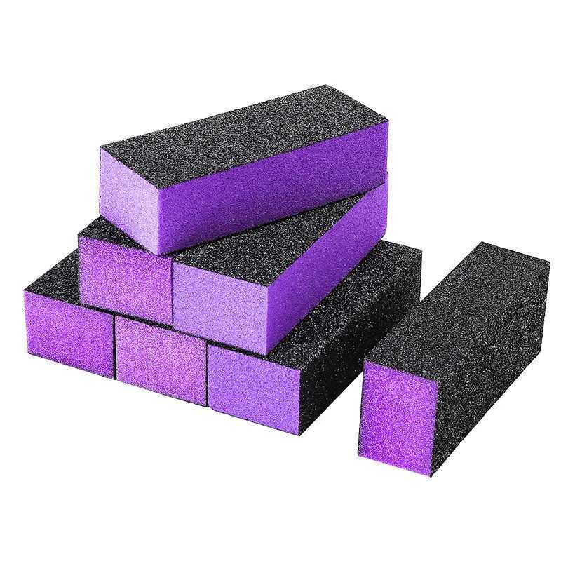 10 pieces of nail cushion blocks 3 sides of shiny cushion blocks sanding sponge files nail art tips and cushioning tools W240829
