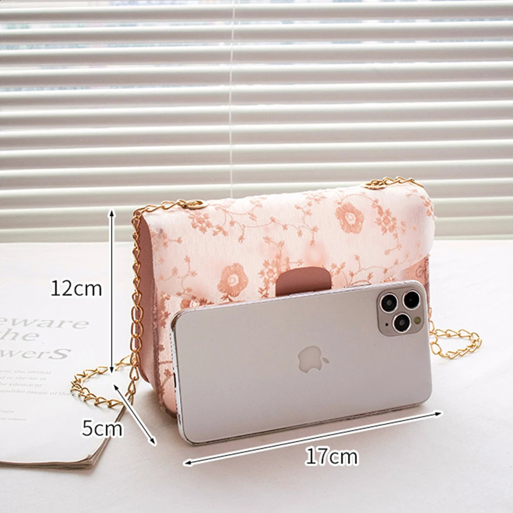 Fashionable PVC lace shoulder chain New casual small square high-quality mini horizontal bag 240830