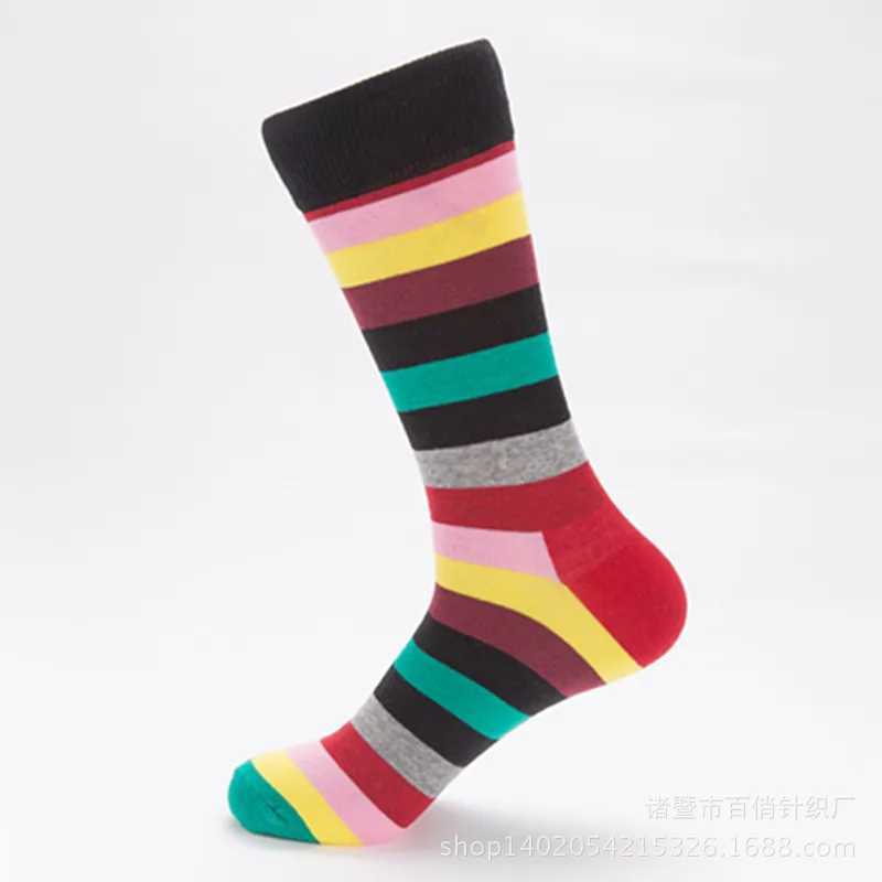 Men's Socks 5 pairs of socks autumn and winter new mens long tube cotton socks ball series casual jacquard socks factory wholesale Y240830ZACJ