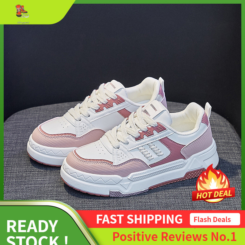 Ddmysports Spring New White Shoes For Women Breathable Student Board Ins Trendy Korean Version Eight Increasing Sponge Cake Casual OUTDOOR