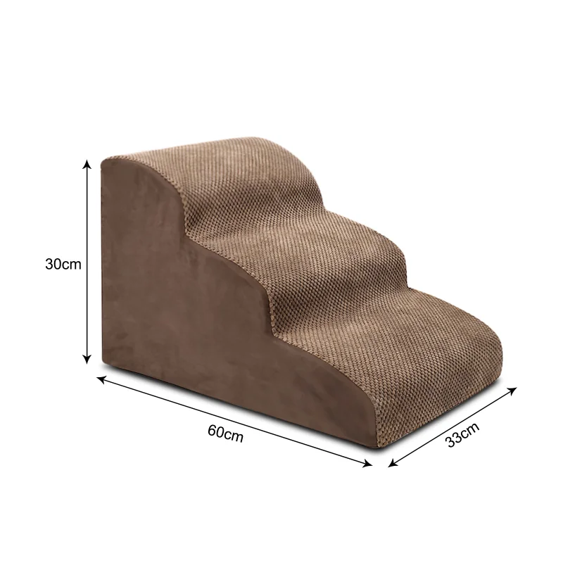 Escalones auxiliares de algodón para cachorros, escalera antideslizante para perros pequeños en la cama, accesorios extraíbles p
