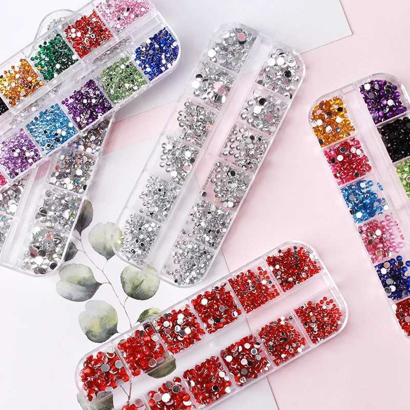 12 pieces of nail jewelry tools mixed nail flat drills crystal glass drills DIY nail drill accessories W240829