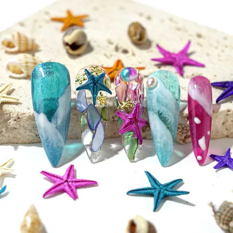 Summer Nail Art Rhinestone Ocean Nail Charm Shell Sea Star Conch Series 3D Beach Nail Design Decoration DIY Parts W240829