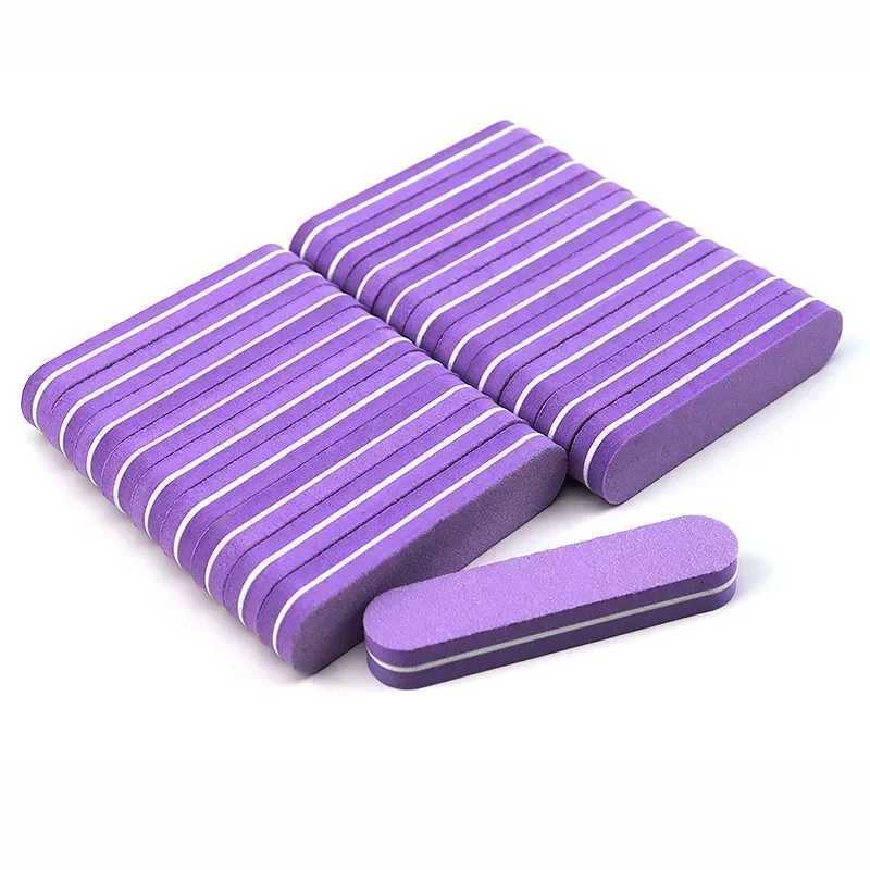 20Pcs nail file block color 100/180 grain sponge nail polish polishing buffer sanding machine strip polishing foot processing tool W240829