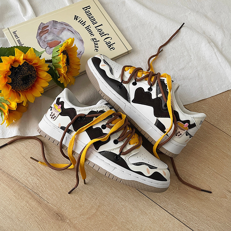 2025 NEW Spring 2023 Women Vulcanized Designer Lace Up Sneakers Women's Casual Flat Shoes Large Size 35-44 18b9 's hurenlakeshoes