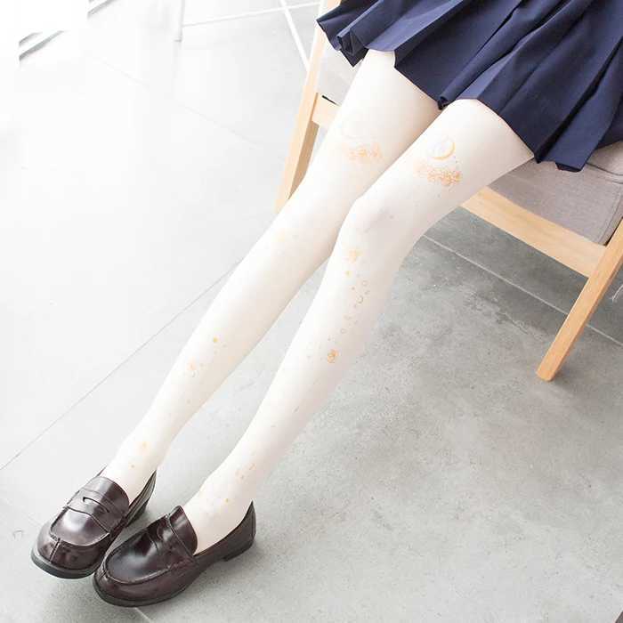 Socks Hosiery 80 d Japanese Lolita soft sister girl tights Lolita printing gold velvet pantyhose Y24083302OFE