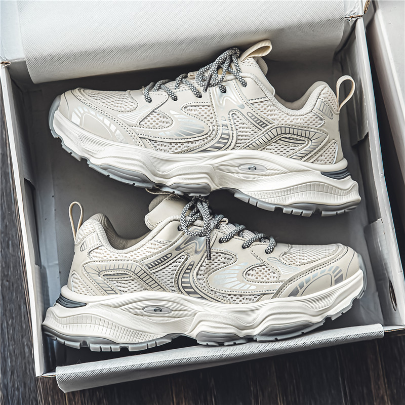 Men's thick soled mesh breathable versatile casual sports shoes