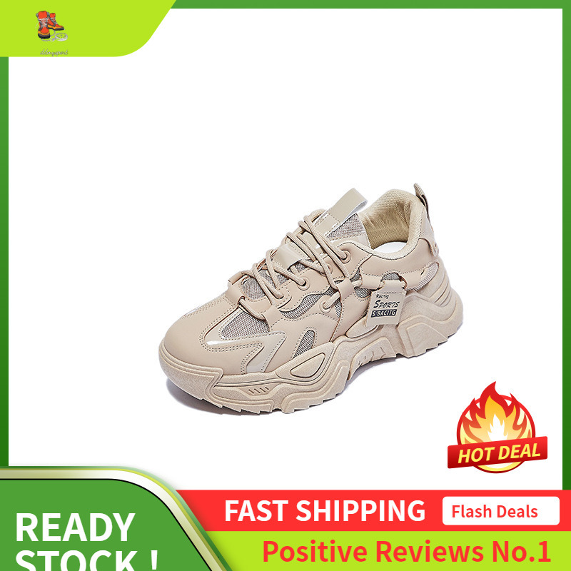 Ddmysports Spring New Korean Dad Ins Trendy Student Sports Running Shoes Women S Breathability Increase K OUTDOOR