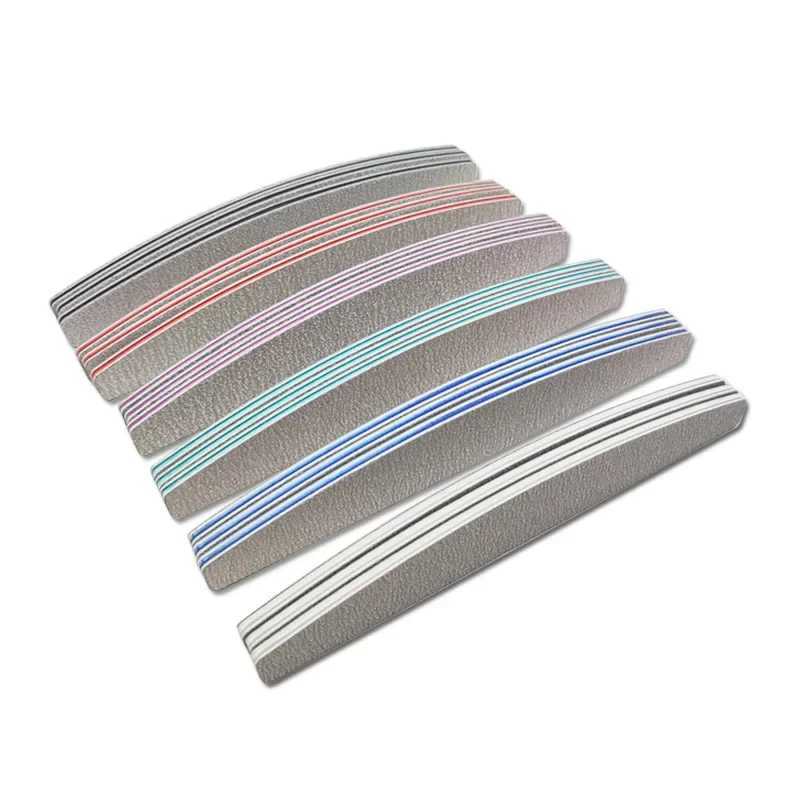 3/5/10pcs professional nail file sandpaper sturdy and thick nail file buffer used for manual polishing of half moon lime nail tools 100/180 W240829