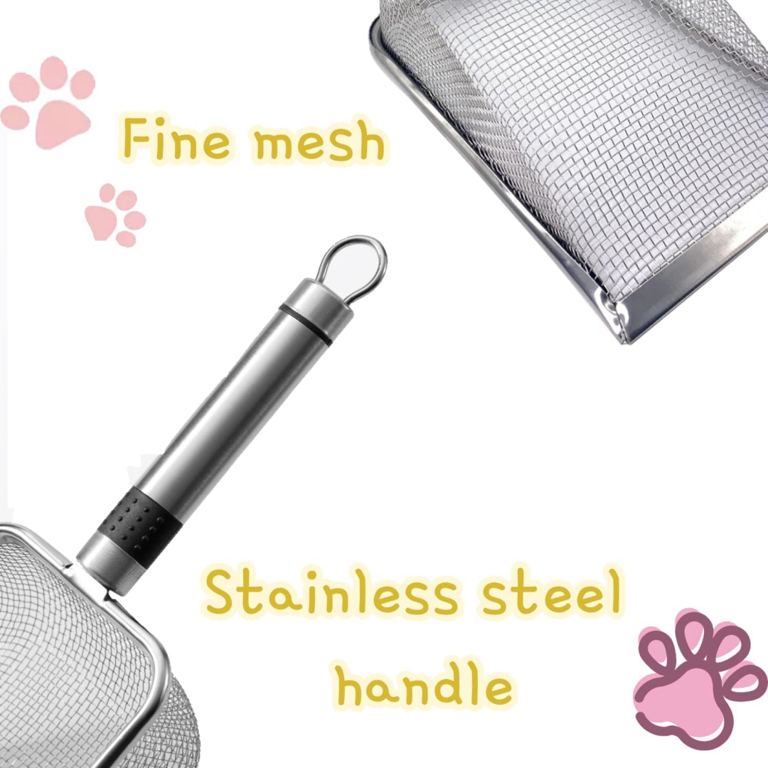 Pet Cleaning Tool Metal Aluminum Alloy Kitty Litter Scoop Stainless Steel Handle Pet cat Poop Shovel ultra-durable