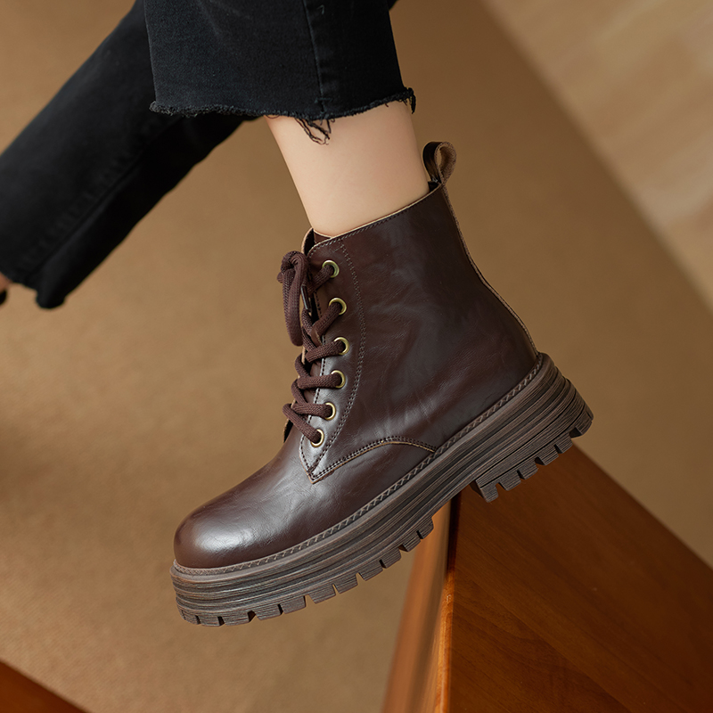 Ankle AIYUQI 2024 New Anti-slip Desert Short Boots Women Winter Platform British Style Women's Booties cb2c 's