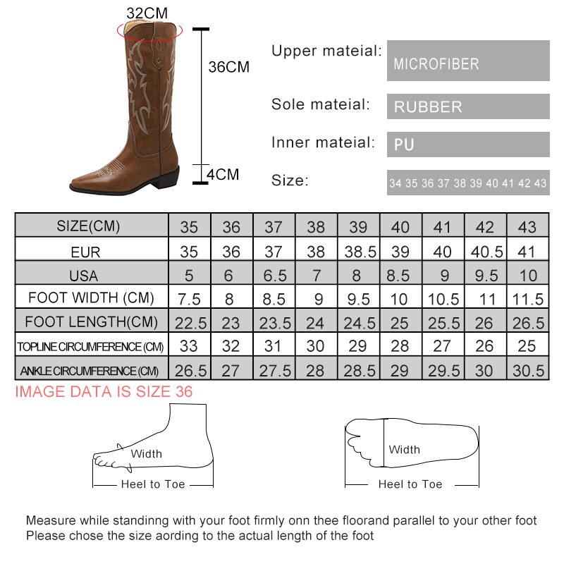 AIYUQI Western Cowboy Boots Women 2024 New Large Size Embroidered Female Rider Boots Vintage Women High Boots