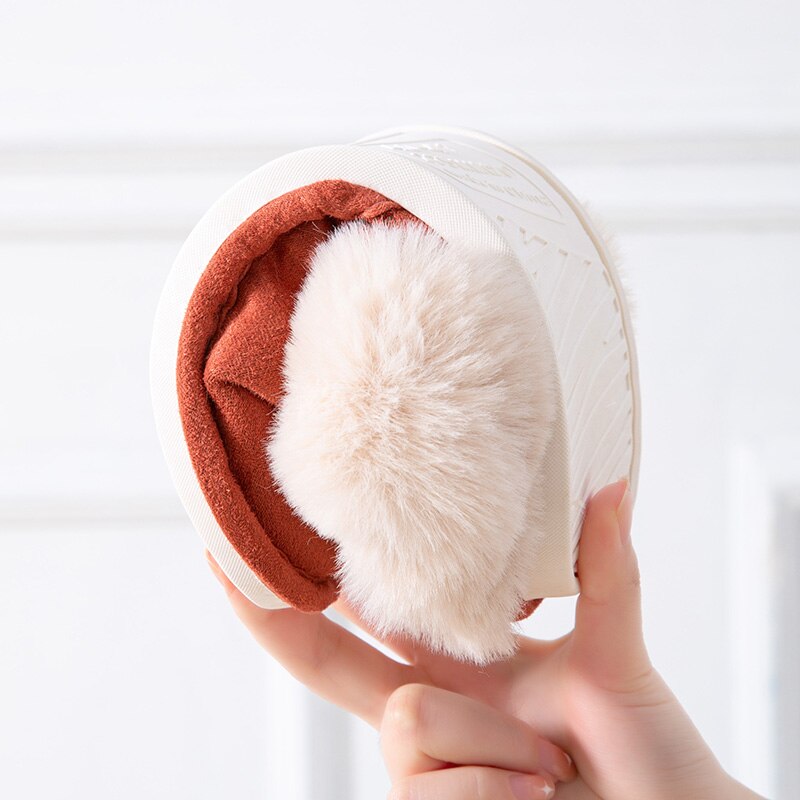 Feslishoet Women Plush Warm Home Flat Slippers Soft Comfortable Winter Cotton Shoes Indoor Plush Slippers