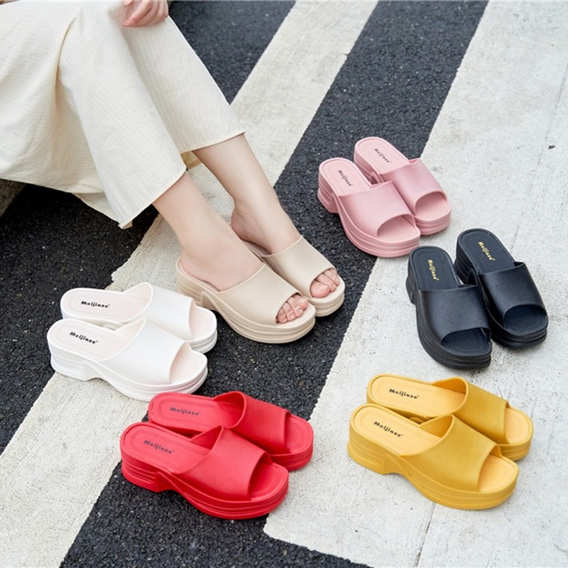 Platform Sandals Summer Outdoor Beach Walking Fashion Female Wedge Casual Mules Shoes Designer Slippers