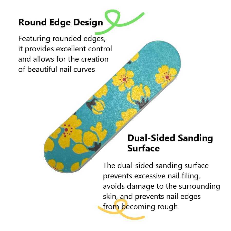 Disposable double-sided nail file Emery board travel size portable foot massage ergonomics nail care 10 pieces W240829