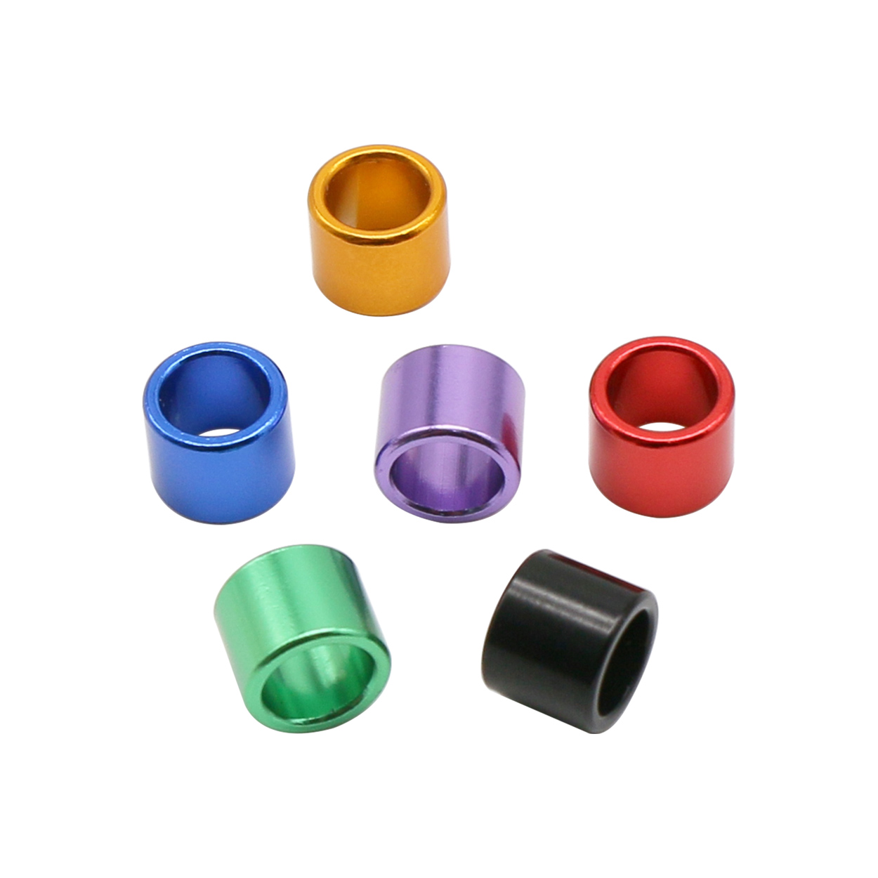 100 Pcs ID 8mm Height 9mm 6 Colors Straight Unnumbered Aluminum Pigeon Bird Foot Ring Outdoor Flight Training Competition Carry