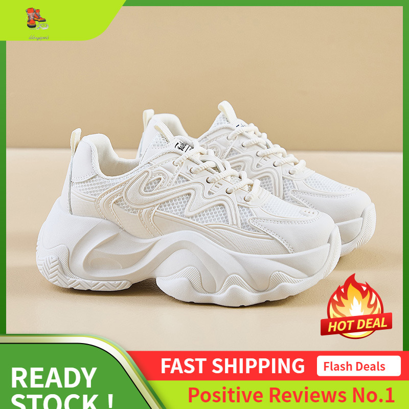 Ddmysports Ins Korean Version New Dad Female Autumn Student Running Sports Thick Soled Height Increasing Casual Shoes FB OUTDOOR