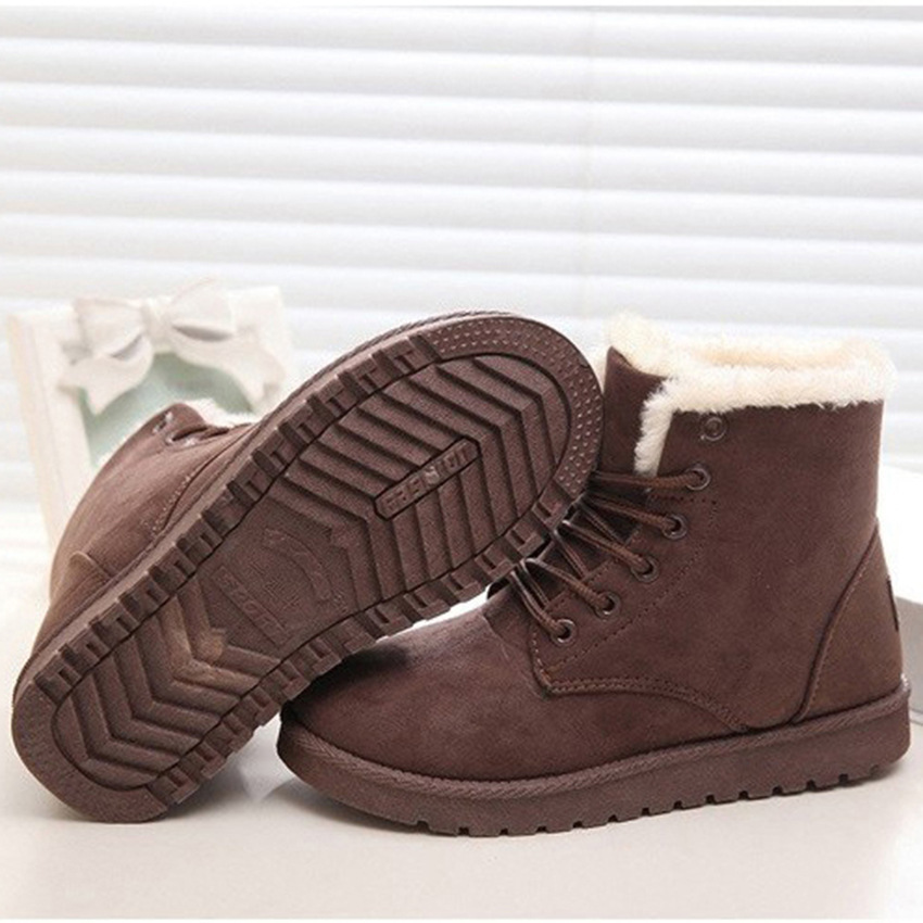 Winter Korean version warm lace up Martin cotton shoes and boots