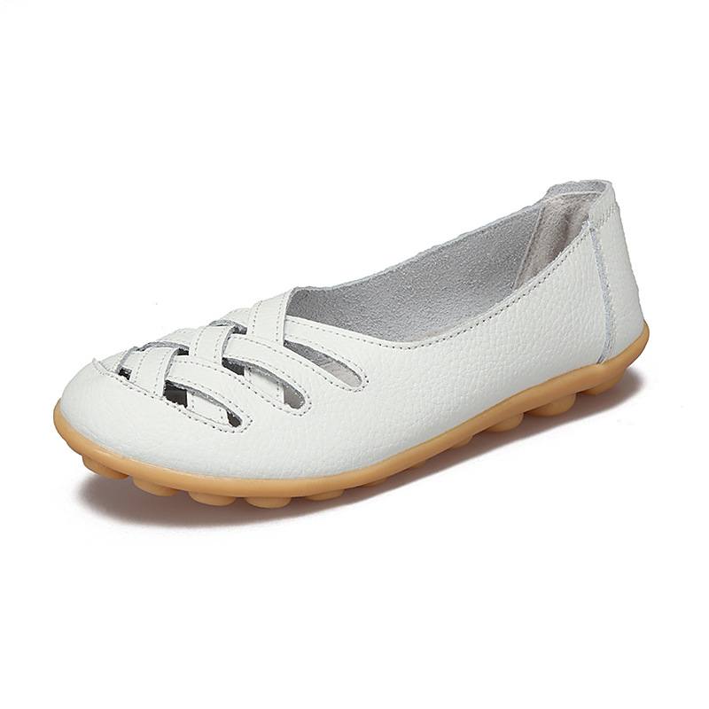 Genuine Leather Women's Shoes Flats Loafers Ladies Shoes Slip on Women's Female Ballet Tenis 2021 New2021