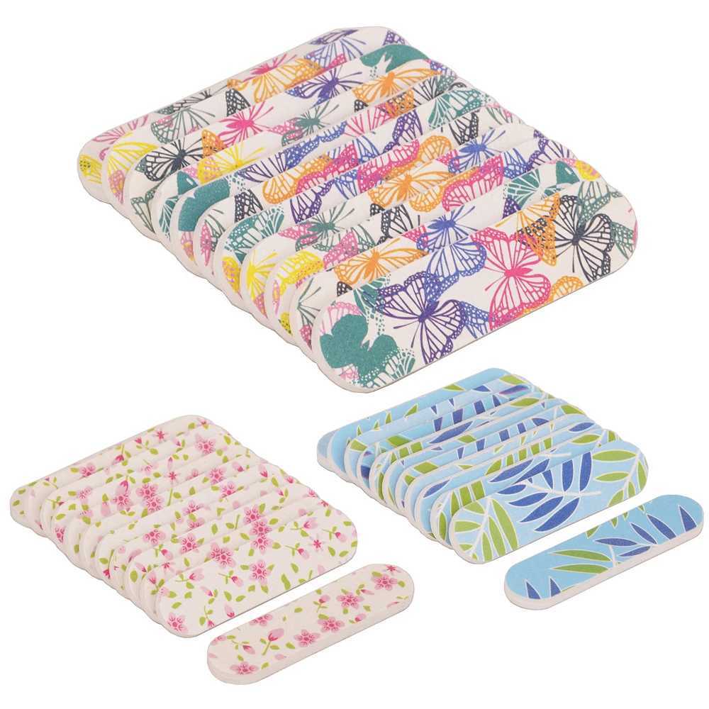 Disposable double-sided nail file Emery board travel size portable foot massage ergonomics nail care 10 pieces W240829